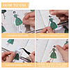 6 Sets 6 Colors Vintage Self-Adhesive Paper Stickers STIC-CP0001-01-3