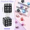 24Pcs 8 Colors Printed Opaque Acrylic Beads MACR-FS0002-47-3