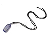 Natural Mixed Gemstone Rectangle Pendant Necklace with Nylon Cord for Women NJEW-C001-01B-4