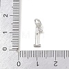 Brass Micro Pave Clear Cubic Zirconia Charms KK-P339-27P-01-3