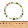 Nautral Tourmaline & Shell Pearl & Non-magnetic Synthetic Hematite Beads Stretch Bracelets for Women BJEW-JB13893-4