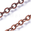 Brass Flat Oval Cable Chains CHC025Y-01-R-2