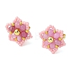 Natural Malaysia Jade Stud Earrings EJEW-MZ00742-01-4