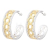304 Stainless Steel Hollow Link Chain Stud Earrings for Women SA-CBA45D5-33GP-4