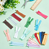 DELORIGIN 20Pcs 20 Colors Polyester & Plastic Mini Zip-fastener FIND-DR0001-10-4