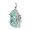 Natural Fluorite Pendants G-Q993-03-3