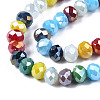 Electroplate Glass Beads Strands X-EGLA-N002-11-3