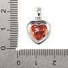925 Sterling Silver Pave Cubic Zirconia Pendants STER-C015-01B-01-3