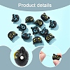 10Pcs 2 Colors Opaque Resin Beads RESI-YW0001-93-3