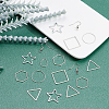 DIY Geometry Brass Dangle Earring Making Kits DIY-SC0012-79-4