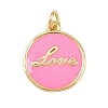 Brass Enamel Pendants KK-L251-02G-F-2