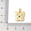 Brass Micro Pave Cubic Zirconia Pendants KK-Q030-01C-G-3