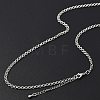 Brass Double Link Chains Necklaces for Women NJEW-D302-37P-3