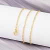 Brass Singapore Chains Necklace for Women LS-NJEW-P265-07G-2