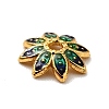 Multi-Petal Alloy Enamel Bead Caps X-FIND-G029-02G-4