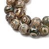 Natural Tibetan 3-Eye dZi Agate Beads Strands G-A240-A03-01-4