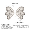 Geometric Wing 304 Stainless Steel Stud Earrings AG9073-2-2