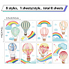 8 Sheets 8 Styles PVC Waterproof Wall Stickers DIY-WH0345-105-2