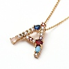 Letter Brass Initial Pendants Necklaces NJEW-JN02584-01-2