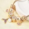 Alloy European Beads Charm Bracelets BJEW-F495-10G-5