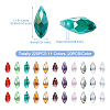 Craftdady 220Pcs 11 Colors Electroplate Glass Faceted Teardrop Beads Strands EGLA-CD0001-09-3