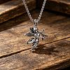 Halloween Alloy Skull Angel Pendant Necklaces WGD7B56-01-4