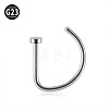 G23 Titanium D Shaped Clip on Nose Rings WGA60F5-07-4