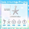 10Pcs 5 Styles Alloy Pendants FIND-TADJ0001-26A-5