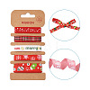 5 Sets 5 Styles Polyester Printed Satin Ribbon & Grosgrain Ribbons Sets OCOR-TA0001-39-11