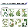 16 Sheets 8 Styles PVC Waterproof Wall Stickers DIY-WH0345-158-2