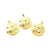 Rack Plating Brass Micro Pave Cubic Zirconia Pendants KK-F852-10G-3