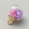 Transparent Glass Globe Pendants GLAA-TAC0005-002C-2