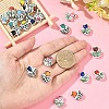 11Pcs 11 Colors Handmade Porcelain Bright Glazed Beads PORC-YW0001-86-5