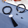 Natural Obsidian Beads Strands G-PH0028-8mm-14-5