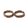 Rectangle Natural Tiger Eye Beads Stretch Bracelets for Women Men BJEW-Z149-01B-4