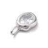 925 Sterling Silver Cubic Zirconia Oval Charms STER-S006-01S-D-2