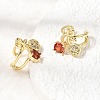Cherry Brass Micro Pave Cubic Zirconia Cuff Earrings EJEW-C186-13G-2