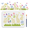 MAYJOYDIY US 1Pc Easter PET Hollow Out Drawing Painting Stencils DIY-MA0003-40E-1