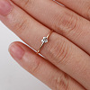 Brass Micro Pave Cubic Zirconia Finger Rings for Women FS-WG4BC3F-11-2