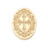 Golden Tone Wax Seal Brass Stamp Heads AJEW-U008-01G-10-2