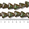 Glazed Porcelain Triangle Beads Strands PORC-B002-01-4
