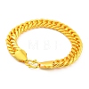 Brass Cuban Link Chain Bracelets BJEW-G710-01G-3