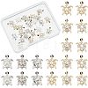24Pcs 6 Styles Tortoise Zinc Alloy Cabochons MRMJ-OC0002-86-1