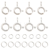 20Pcs 2 Styles Brass Spring Ring Clasps KK-YW0004-53-2