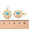 Dyed Synthetic Turquoise Pendants KK-N287-20G-3