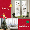 4Pcs 4 Style Christmas Theme Sun Catcher Glass Pendant Decorations AJEW-SC0001-51-5