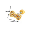 Brass Micro Pave Clear Cubic Zirconia Bowknot Cartilage Earrings WG7D5C2-08-2