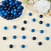 150Pcs 2 Colors Spray Painted Round Natural Schima Wood Beads WOOD-PA0001-70-4