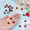 20Pcs Round Polymer Clay Rhinestone Pendants PALLOY-OC00049-3