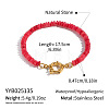 Natural Carnelian Rondelle Beaded Bracelets OA9565-3-1